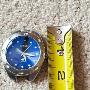 Fossil Silver and Blue Watch face only - Working